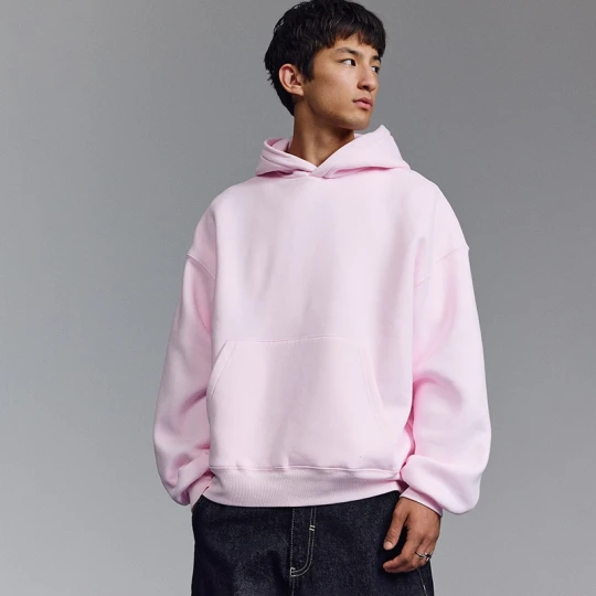 Zdjęcie produktu Jasnoróżowa basic bluza z kapturem House pastelowy różowy