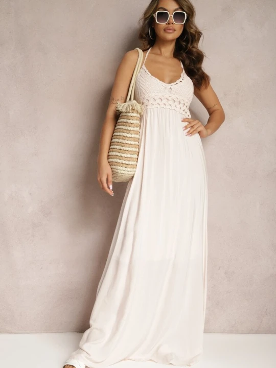 Zdjęcie produktu Jasnoróżowa Sukienka Hirlia R&f Fashion Różowy