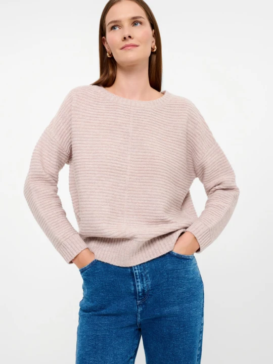Zdjęcie produktu Jasnoróżowy sweter z połyskującą nitką Greenpoint