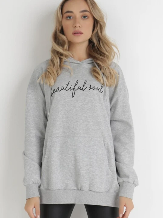 Zdjęcie produktu Jasnoszara Bluza Acalelirea R&f Fashion Szary
