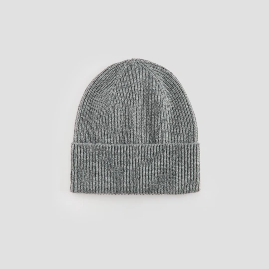 Zdjęcie produktu Jasnoszara czapka beanie z podwiniętym dołem House jasnoszary
