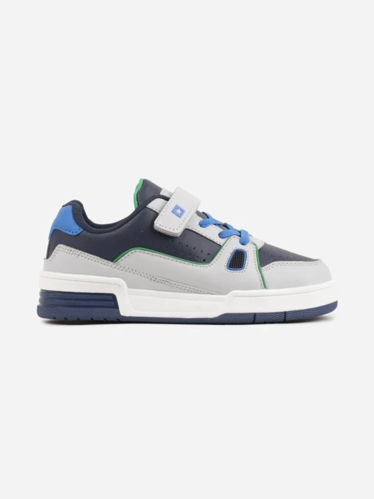Zdjęcie produktu Jasnoszare Buty Sportowe Sneakersy z Perforacją i Gwiazdą Pyrhessa Badoxx Szary