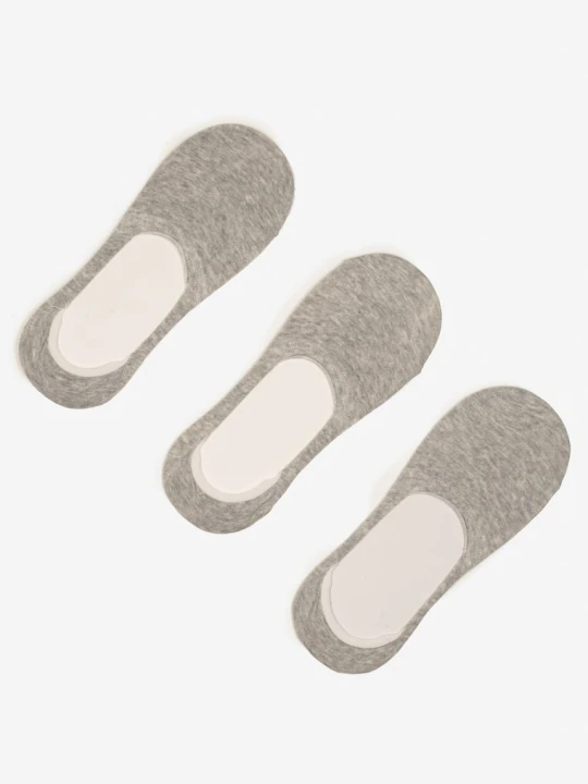 Zdjęcie produktu Jasnoszare Skarpety z Bawełny 3-pack Stopki Folenira Vico Szary