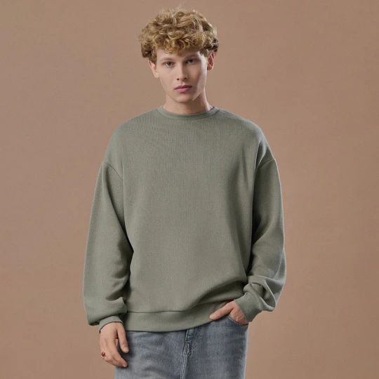 Zdjęcie produktu Jasnozielony sweter loose fit z okrągłym dekoltem House