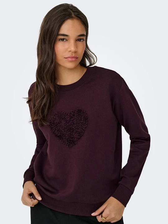 Zdjęcie produktu JDY Bluza "Paris" w kolorze bordowym rozmiar: M