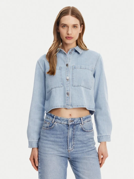 Zdjęcie produktu JDY Kurtka jeansowa Marly 15338847 Błękitny Oversize Niebieski jasny