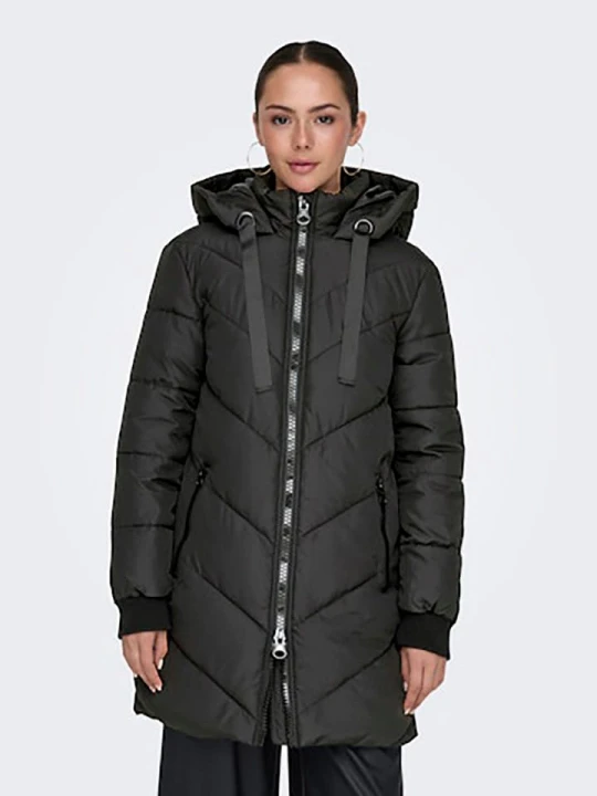 Zdjęcie produktu JDY Płaszcz pikowany "SKYLAR PADDED HOOD" w kolorze khaki rozmiar: M