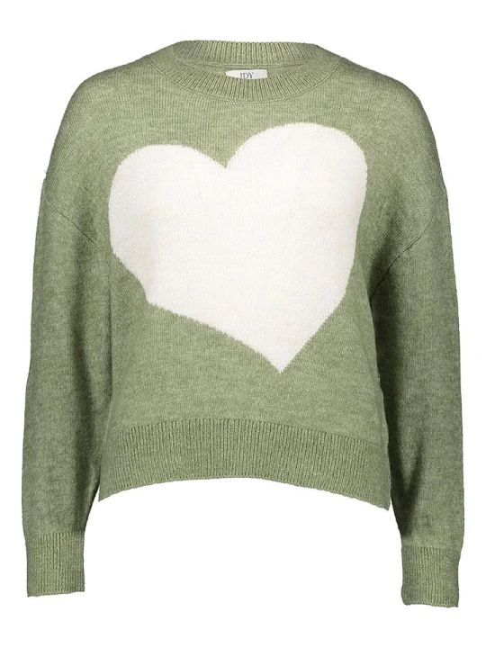 Zdjęcie produktu JDY Sweter "Lovella" w kolorze zielonym rozmiar: M