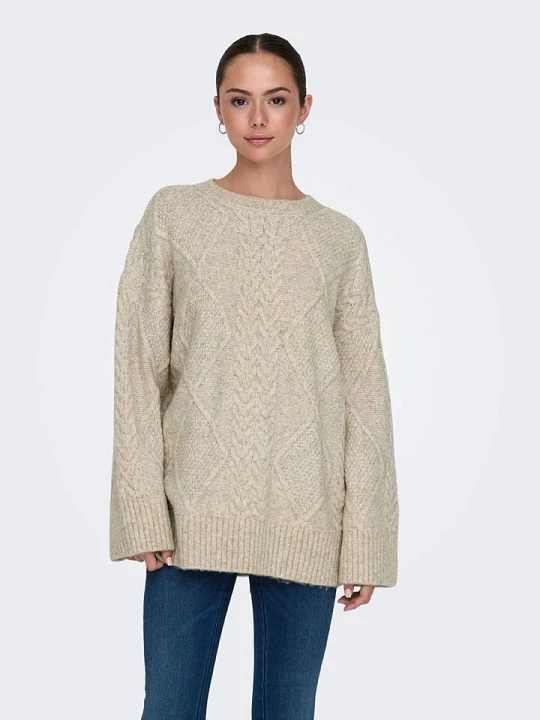 Zdjęcie produktu JDY Sweter "Silja" w kolorze beżowym rozmiar: M