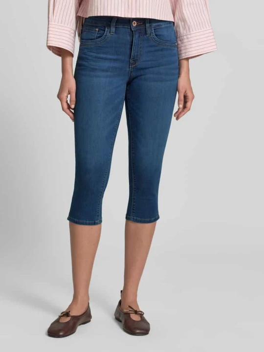 Zdjęcie produktu Jeans capri o kroju slim fit z mieszanki bawełny Tom Tailor Jeansowy niebieski