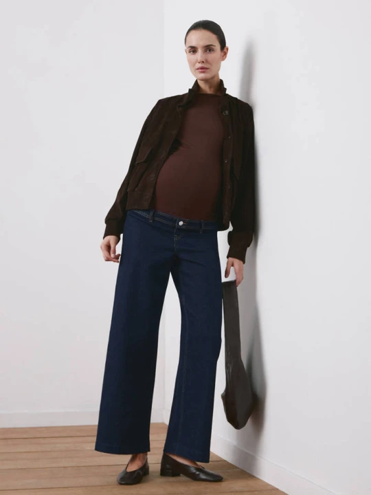 Zdjęcie produktu Jeans ciążowe wide leg niebieski - Kobieta - - MANGO