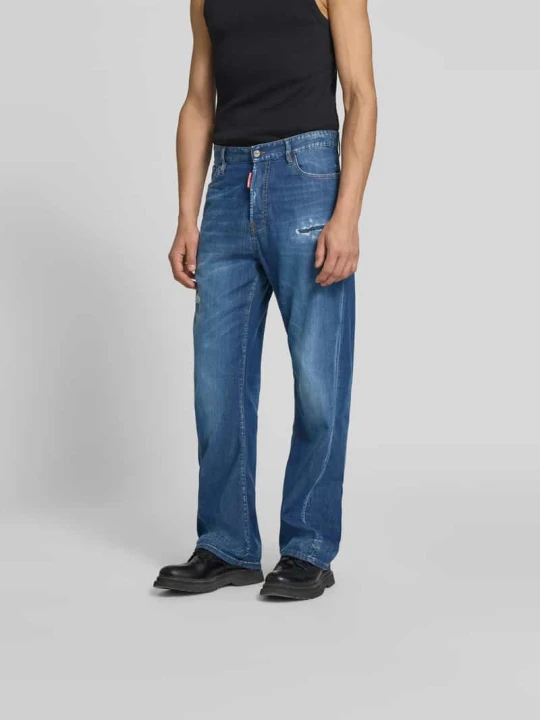 Zdjęcie produktu Jeansy o kroju loose fit w przetarciach Dsquared2 Ciemnoniebieski