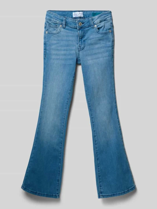 Zdjęcie produktu Jeans o kroju rozkloszowanym z naszywką z logo model 'Veronique' Cars Niebieski