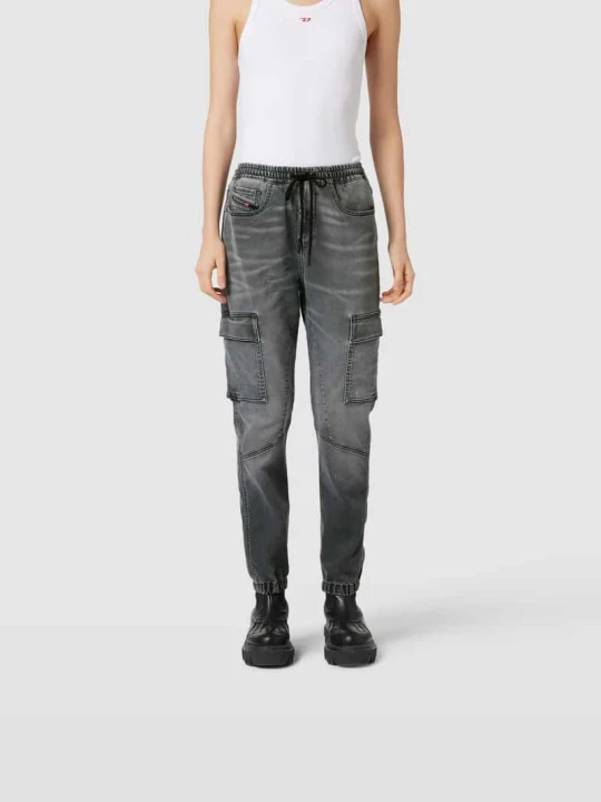 Zdjęcie produktu Jeans o kroju straight fit z mieszanki lyocellu Diesel Jasnoszary