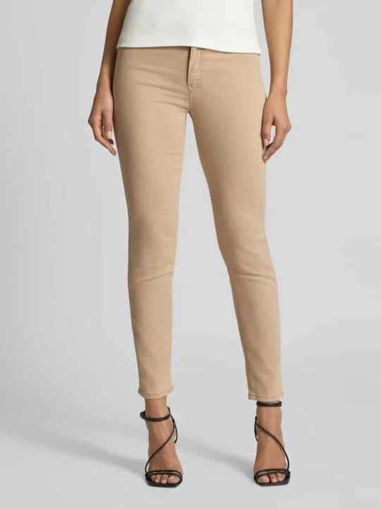 Zdjęcie produktu Jeans o rozkloszowanym kroju z domieszką lyocellu Marc Cain Piaskowy