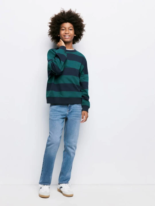 Zdjęcie produktu Jeansy slim fit z bawełny ciemnoniebieski - Dzieci - MANGO KIDS