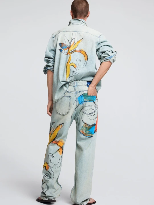 Zdjęcie produktu JEANS Z NADRUKIEM Desigual niebieski