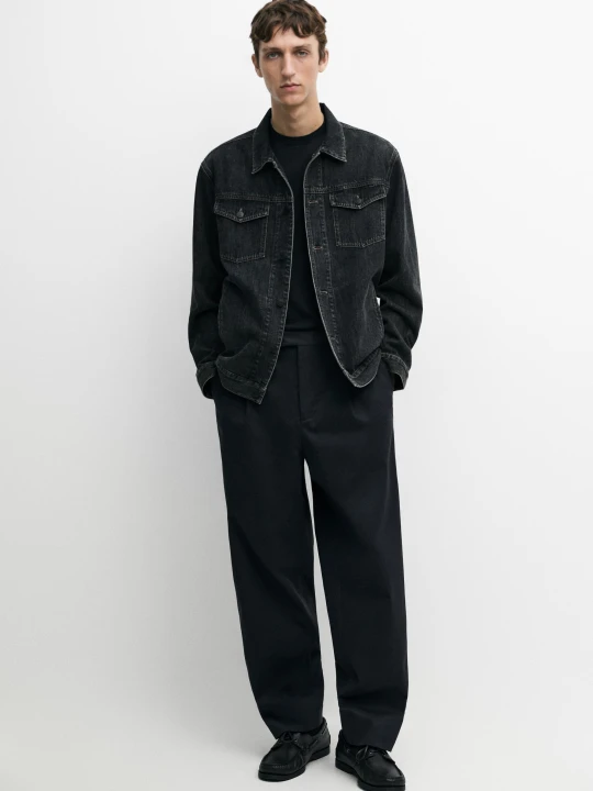 Zdjęcie produktu Jeansowa Kurtka Z Bawełny O Kroju Regular Fit - Indygo - Massimo Dutti - Male