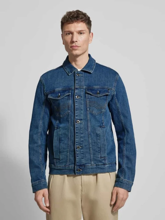 Zdjęcie produktu Jeansowa kurtka z mieszanki bawełny o kroju regular fit Tom Tailor Niebieski