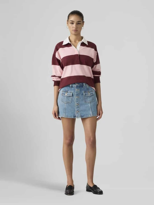 Zdjęcie produktu jeansowa spódnica mini z listwą guzikową Levi's Jasnoniebieski