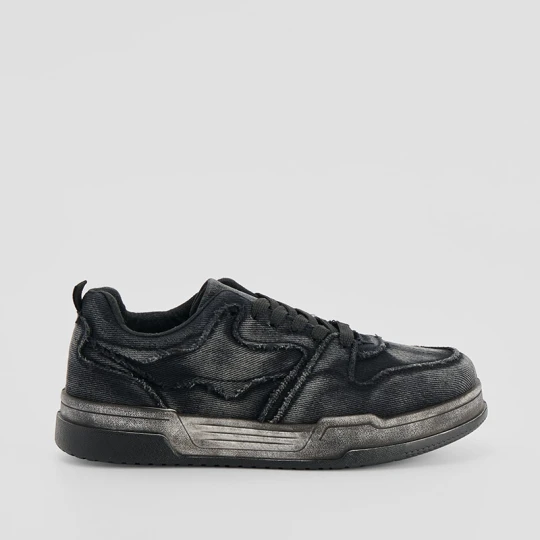 Zdjęcie produktu Jeansowe sneakersy z efektem sprania House czarny
