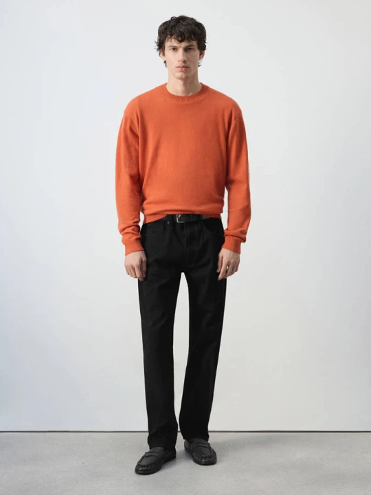 Zdjęcie produktu Jeansy 100% bawełna relaxed fit black denim - Mężczyzna - MANGO MAN