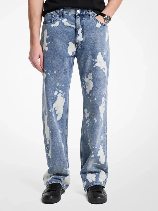 Zdjęcie produktu Jeansy Arden z denimu o luźnym kroju z efektem plam Michael Kors