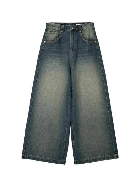 Zdjęcie produktu Jeansy baggy Bershka zielony
