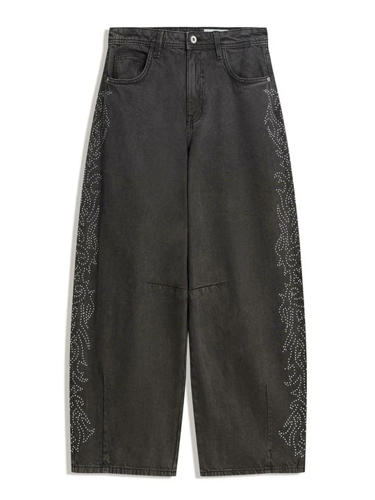 Zdjęcie produktu Jeansy baggy Bershka szary
