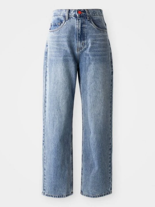 Zdjęcie produktu Jeansy baggy BeWider jasnoniebieski denim