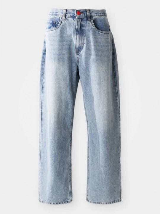 Zdjęcie produktu Jeansy baggy BeWider niebieski denim