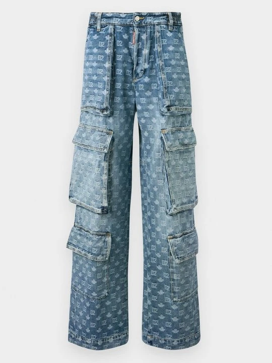 Zdjęcie produktu Jeansy baggy Dsquared2 niebieski denim