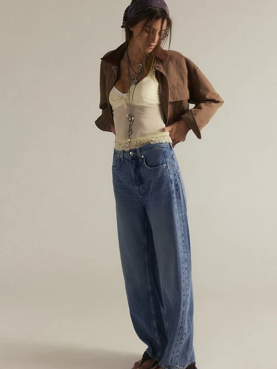 Zdjęcie produktu Jeansy baggy Free People niebieski