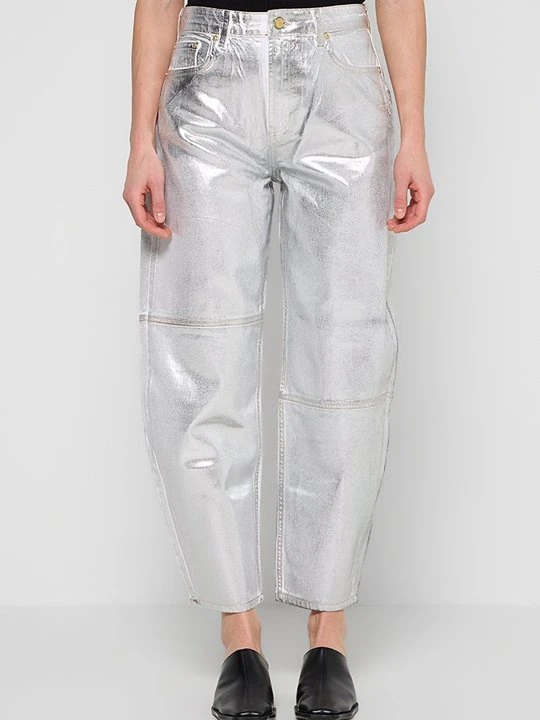 Zdjęcie produktu Jeansy baggy Ganni biały