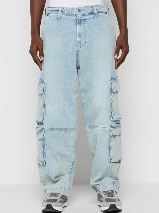 Zdjęcie produktu Jeansy baggy Hollister Co. jasnoniebieski