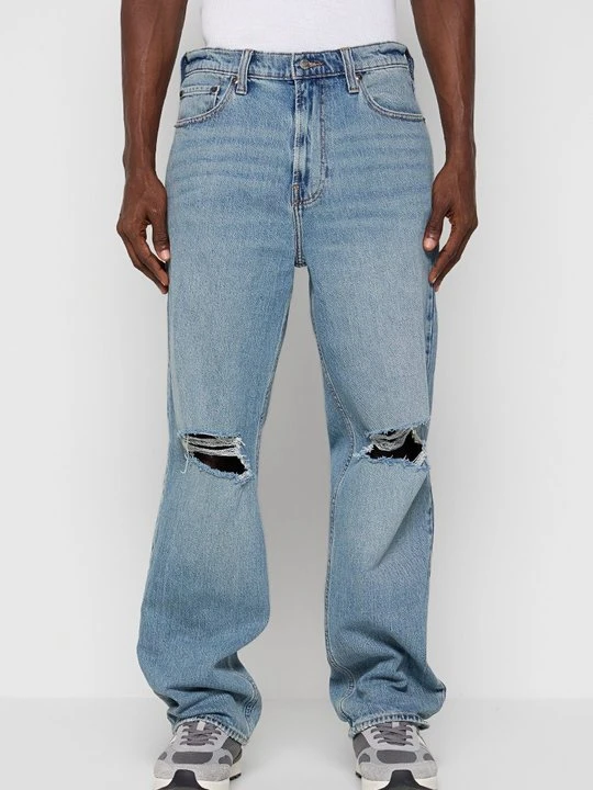 Zdjęcie produktu Jeansy baggy Hollister Co. niebieski