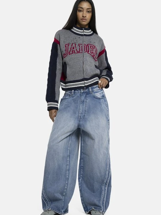 Zdjęcie produktu Jeansy baggy Jaded London niebieski denim