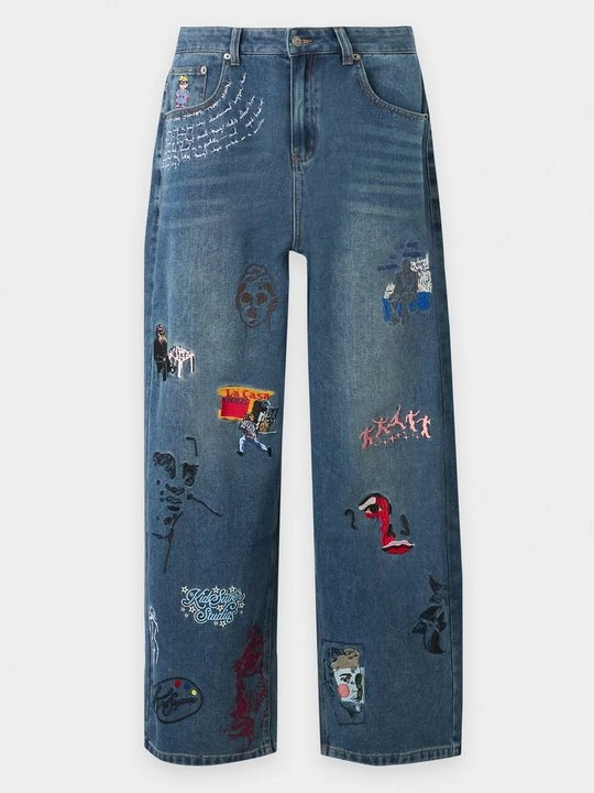 Zdjęcie produktu Jeansy baggy Kidsuper jasnoniebieski