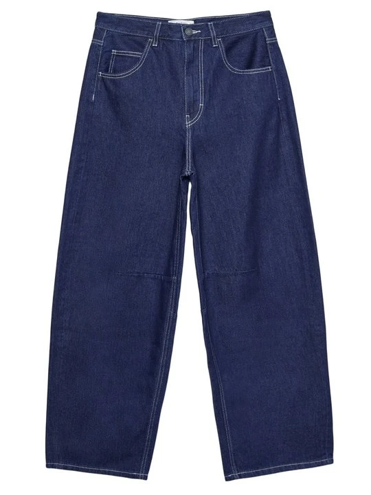 Zdjęcie produktu Jeansy baggy Stradivarius granatowy