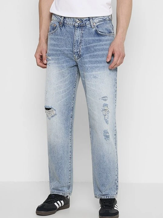 Zdjęcie produktu Jeansy baggy Woodbird niebieski