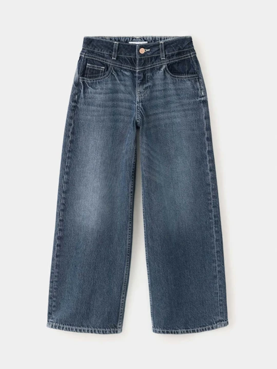 Zdjęcie produktu Jeansy baggy z efektem cieniowania ciemnoniebieski - Dzieci - MANGO KIDS