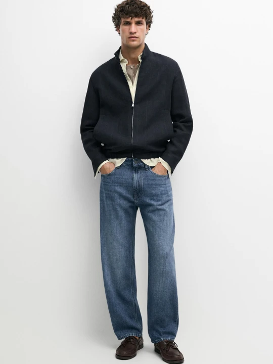 Zdjęcie produktu Jeansy Barrel Fit - Niebieski - Massimo Dutti - Male