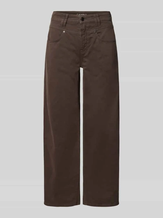 Zdjęcie produktu Jeansy barrel o kroju regular fit z mieszanki bawełny model 'ODELE' CAMBIO Ciemnobrązowy