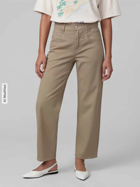 Zdjęcie produktu Jeansy barrel o kroju regular fit z mieszanki bawełny model 'ODELE' CAMBIO Oliwkowy