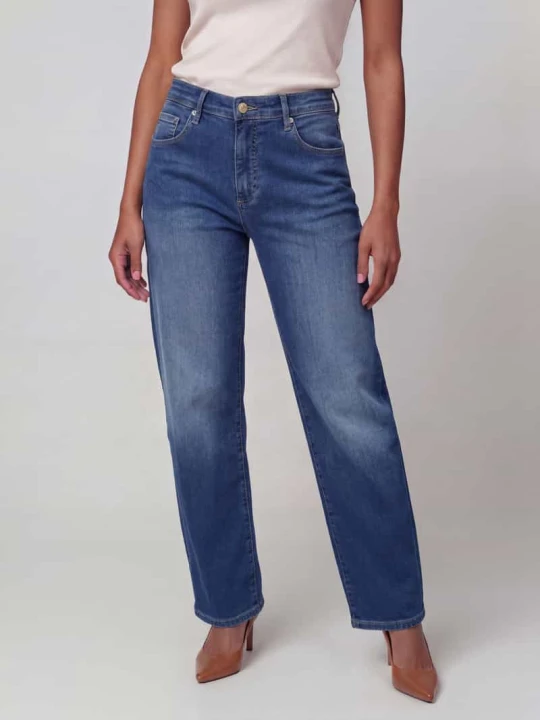 Zdjęcie produktu Jeansy barrel w kroju loose fit z mieszanki bawełny z dodatkiem modalu model 'DANNI' MAC Niebieski