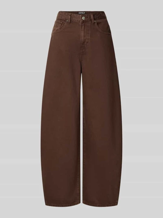 Zdjęcie produktu Jeansy barrel z czystej bawełny model 'TAYLOR' Only Ciemnobrązowy