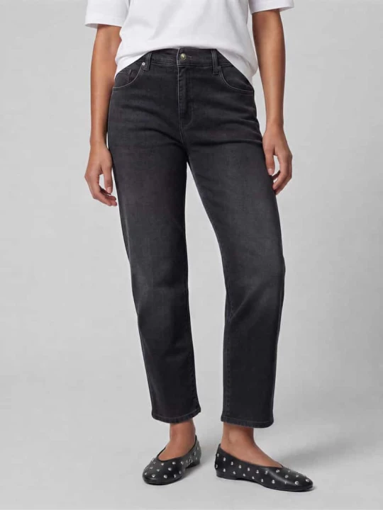 Zdjęcie produktu Jeansy barrel w kroju loose fit z mieszanki bawełny z dodatkiem modalu model 'DANNI' MAC Czarny
