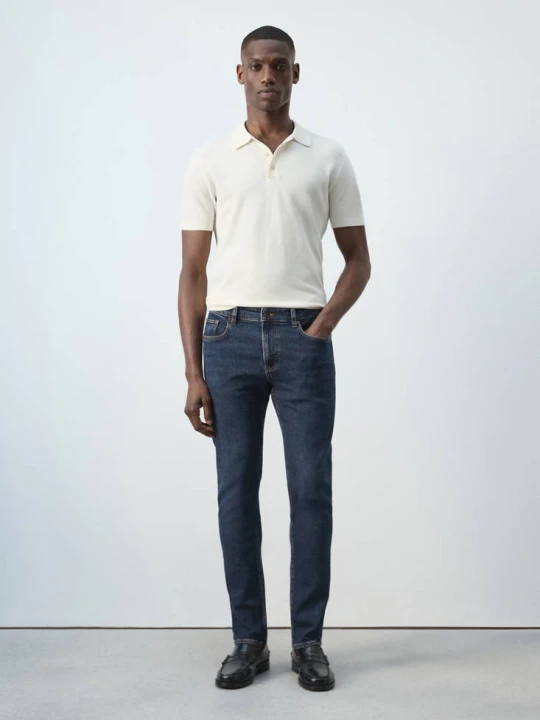 Zdjęcie produktu Jeansy Ben cropped tapered fit ciemnoniebieski - Mężczyzna - - MANGO MAN