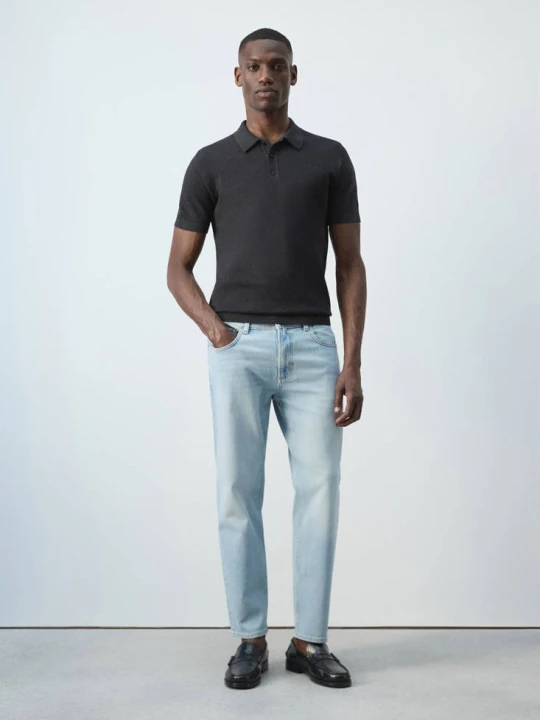 Zdjęcie produktu Jeansy Ben cropped tapered fit jasnoniebieski - Mężczyzna - - MANGO MAN