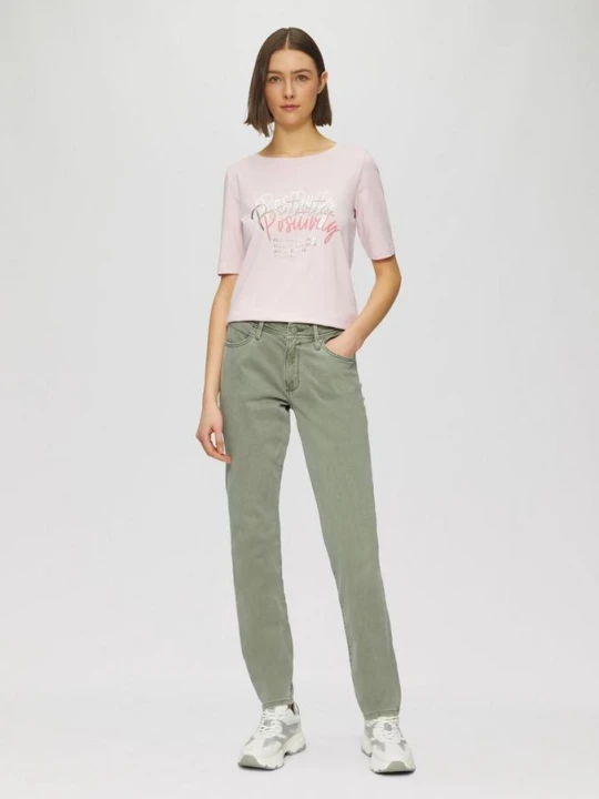 Zdjęcie produktu Jeansy Betsy / Slim Fit / Mid Rise / Slim Leg / Garment Dye s.Oliver oliwkowy